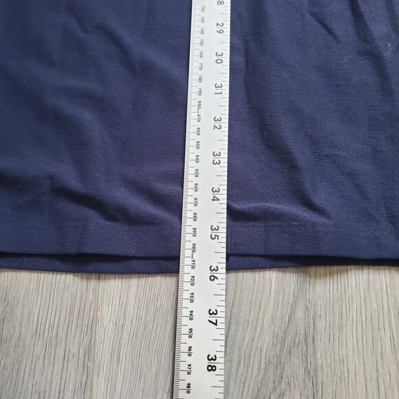 Eileen Fisher Dress Tunic Small Navy Blue Minimalist Knit Casual Layer Travel - Picture 5 of 8